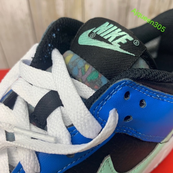 Nike Dunk Low Blue Black Mint GS BOUTIQUE - Picture 7 of 7